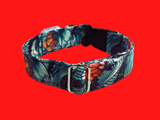 Japanese Fish, Adjustable Flat Dog Collar – Durable, Comfortable, and Stylish for Your Pet