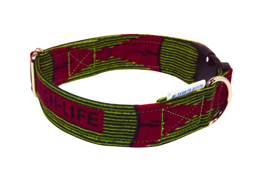 African Style, Adjustable Flat Dog Collar – Durable, Comfortable, and Stylish for Your Pet