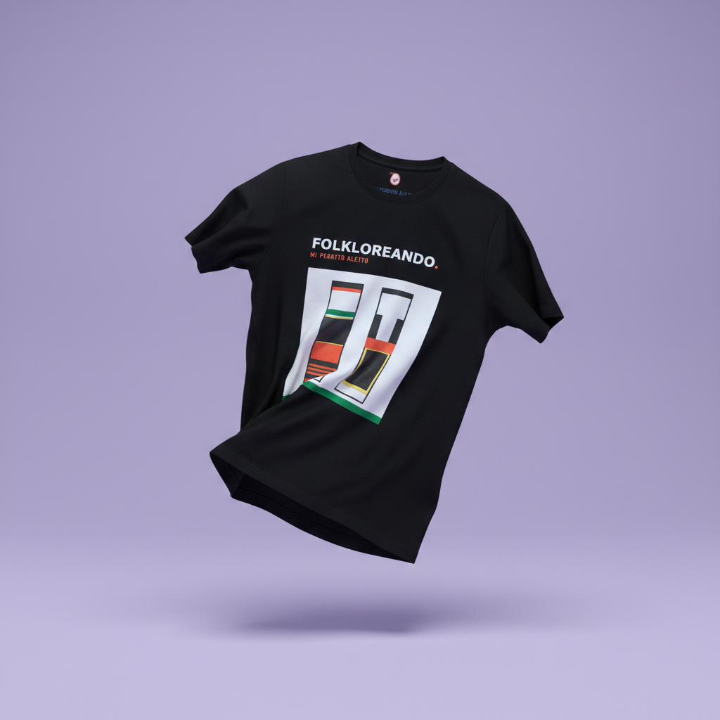T-Shirt "Folkloreando" Classic Fit - camiseta, algodón, clásica, unisex, hombre, mujer - Mi Perrito Alfito