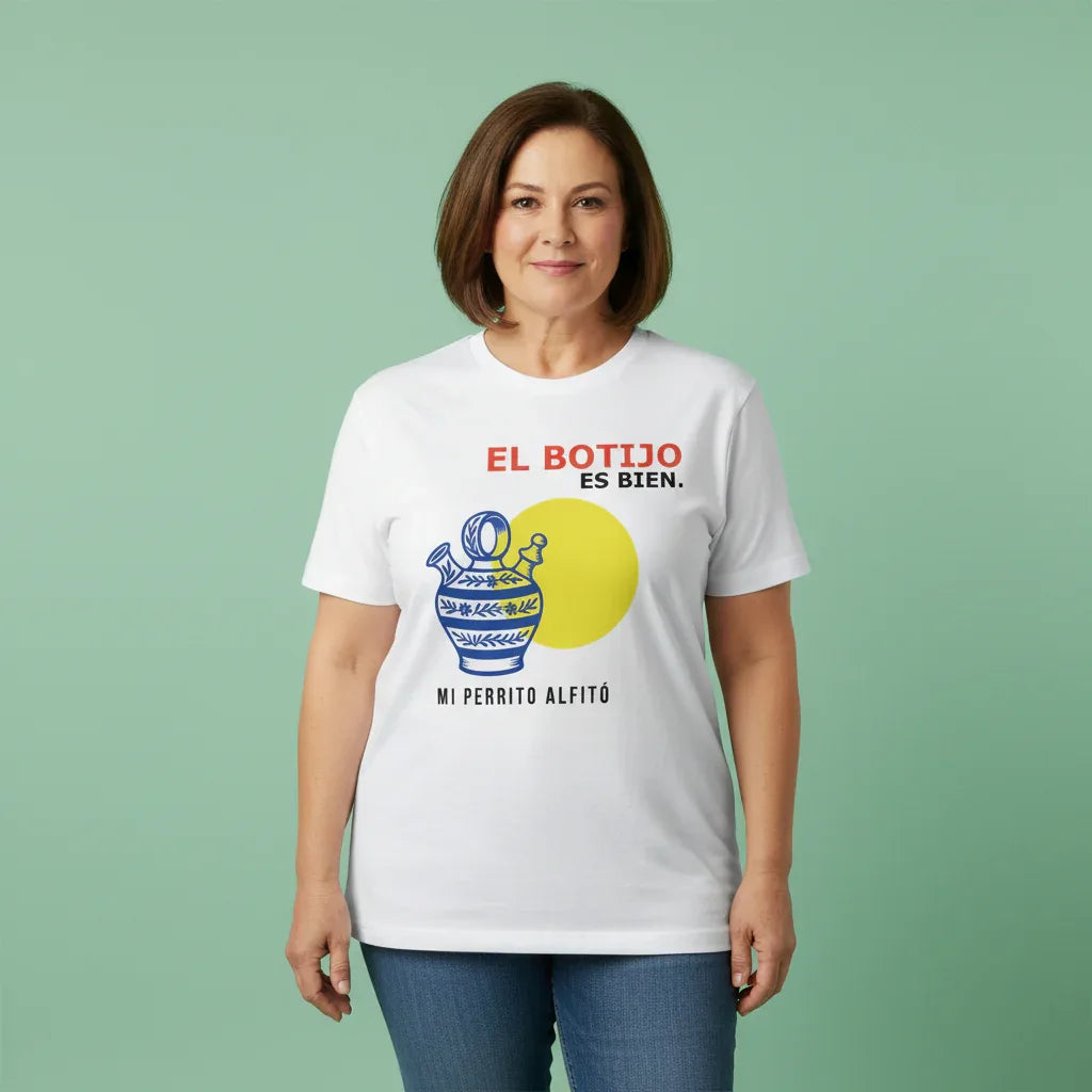 T-Shirt "El Botijo es bien" Classic Fit - camiseta, algodón, clásica, unisex, hombre, mujer - Mi Perrito Alfito