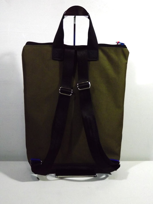 Green & Black Laptop Backpack with Adjustable Strap, Padded Laptop Pocket & Built-in Key
