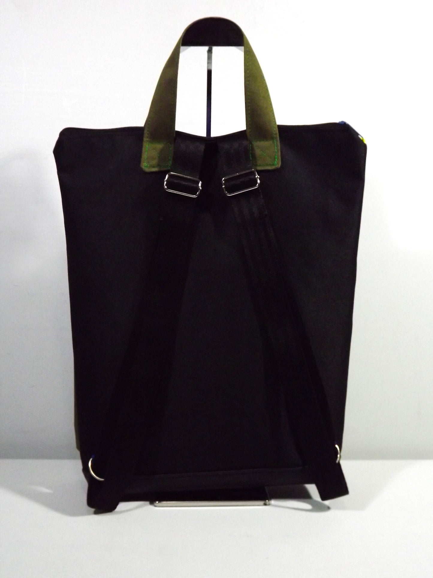 Sleek Black & Green Laptop Backpack – Secure, Padded & Travel-Ready