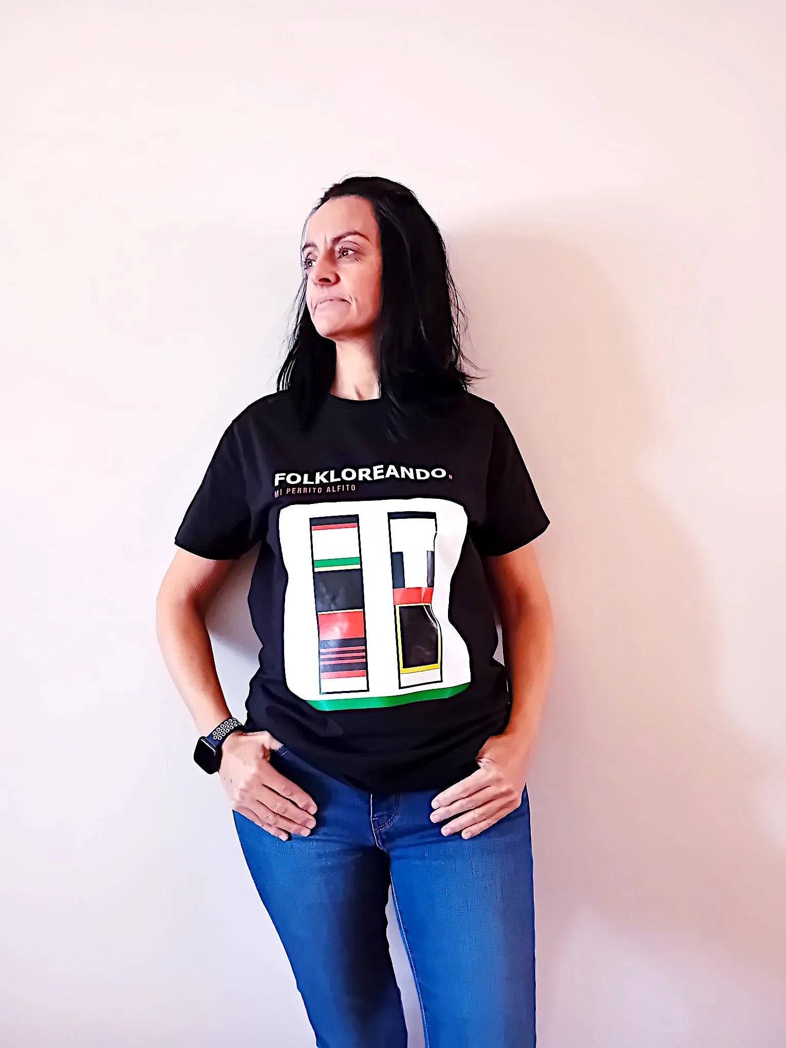 T-Shirt "Folkloreando" Classic Fit - camiseta, algodón, clásica, unisex, hombre, mujer - Mi Perrito Alfito