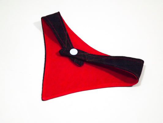 Dark Green Tartan, Chic Styles: Trendy Bandana for Dogs